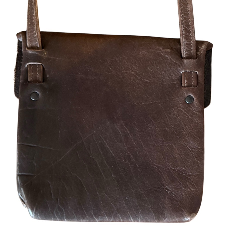The Buffalo Billfold Company Vintage Leather Crossbody Bag small purse classic - Picture 5 of 13